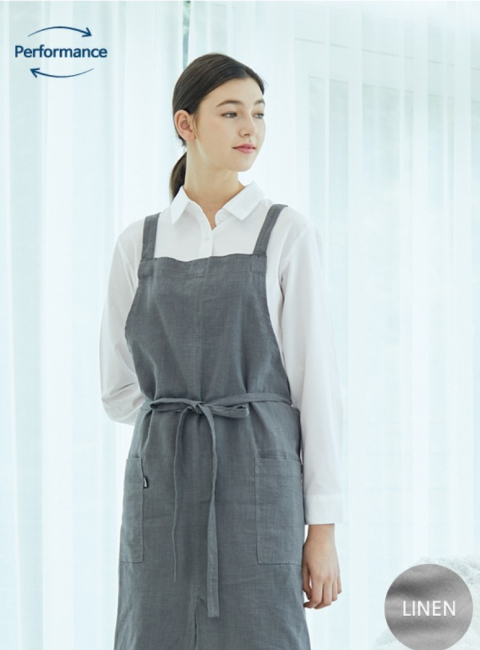 투머치 고퀄 린넨 앞치마 (3color)
